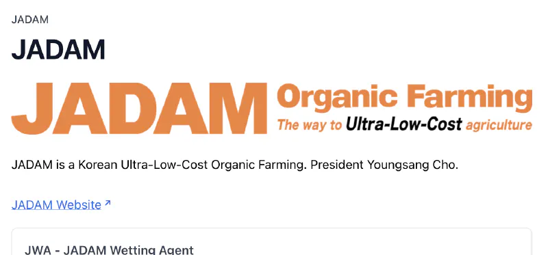 JADAM - Korean Organic Farming